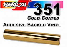 Oracal 351 chrome metallic gold (both sides) 12" X 24" sheet