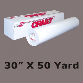 ORAJET Bubble Free 3165GRA-Grey backing Glossy White 30" x 50 yard