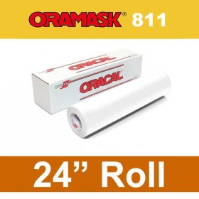 Oracal 811 24" x 50 yd Paint Mask Stencil, Opaque White