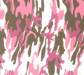 12" x 24" Army Camouflage PINK HTV Patterns