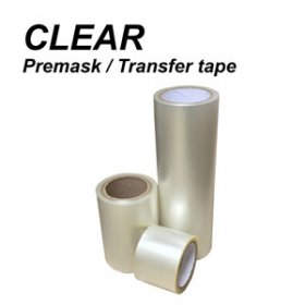 12'' x 300' Application Transfer tape Premask -Medium Tack CLEAR