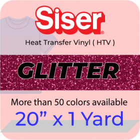 Siser Glitter Heat Transfer Vinyl (HTV) 20 in x 1 Yard
