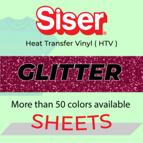 Siser Glitter Heat Transfer Vinyl (HTV) sheet (s)