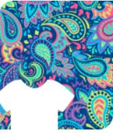 SISER 12" X 36" Paisley Party HTV PATTERNS